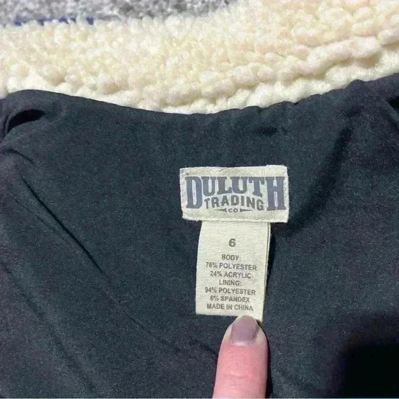 Duluth Trading Childs Sherpa Vest Unisex Sz 6 Off White/cream And Blue - Picture 6 of 9